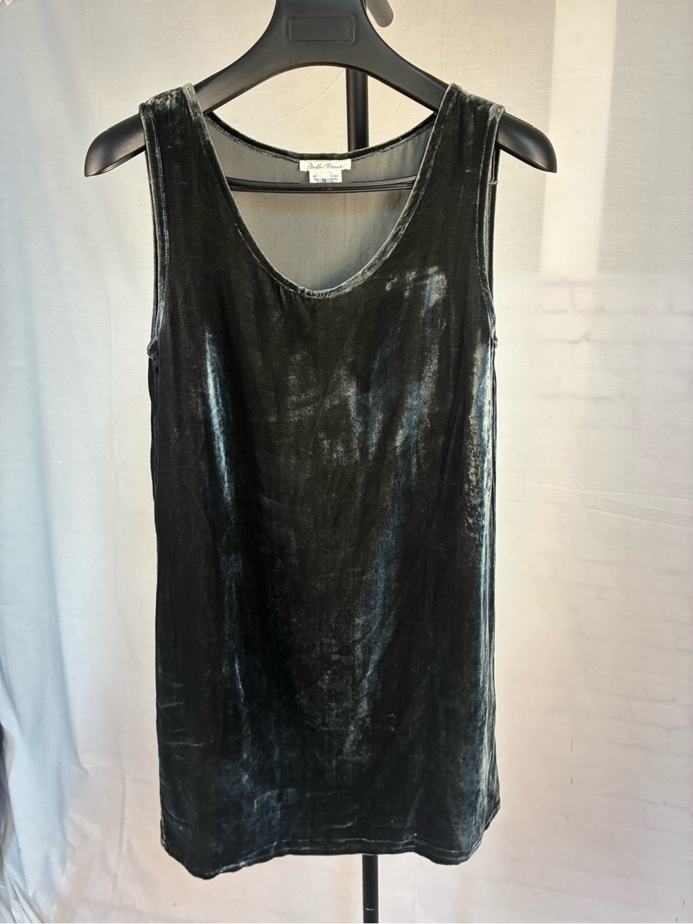 Nola True Silk Velvet Tank Dress S